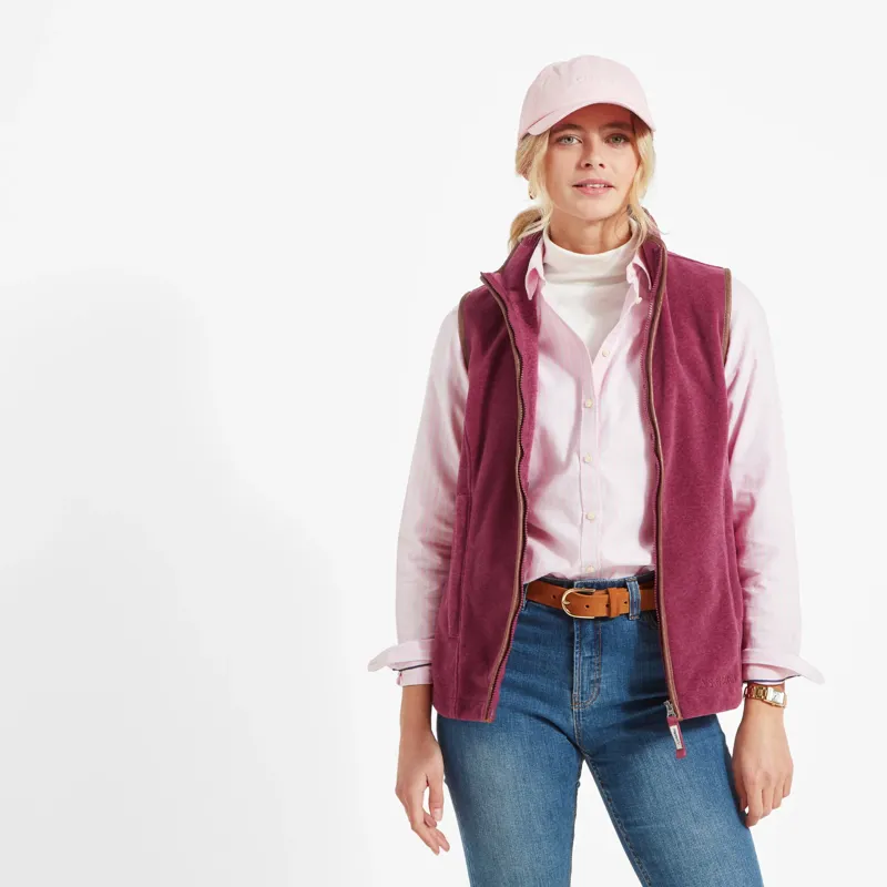 Schoffel Ladies Lyndon Fleece Gilet - Mulberry