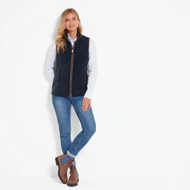 Schoffel Ladies Lyndon Fleece Gilet - Petrol Blue-2