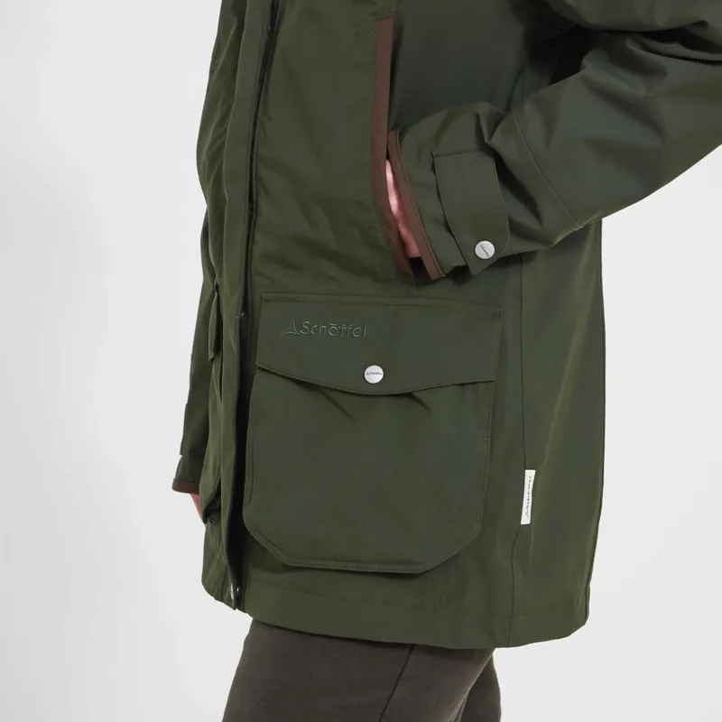 Schoffel Ladies Teal Ultralight Coat - Forest-3