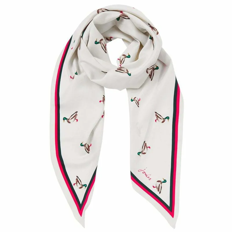 Joules Asher Mallard Cream Scarf-2