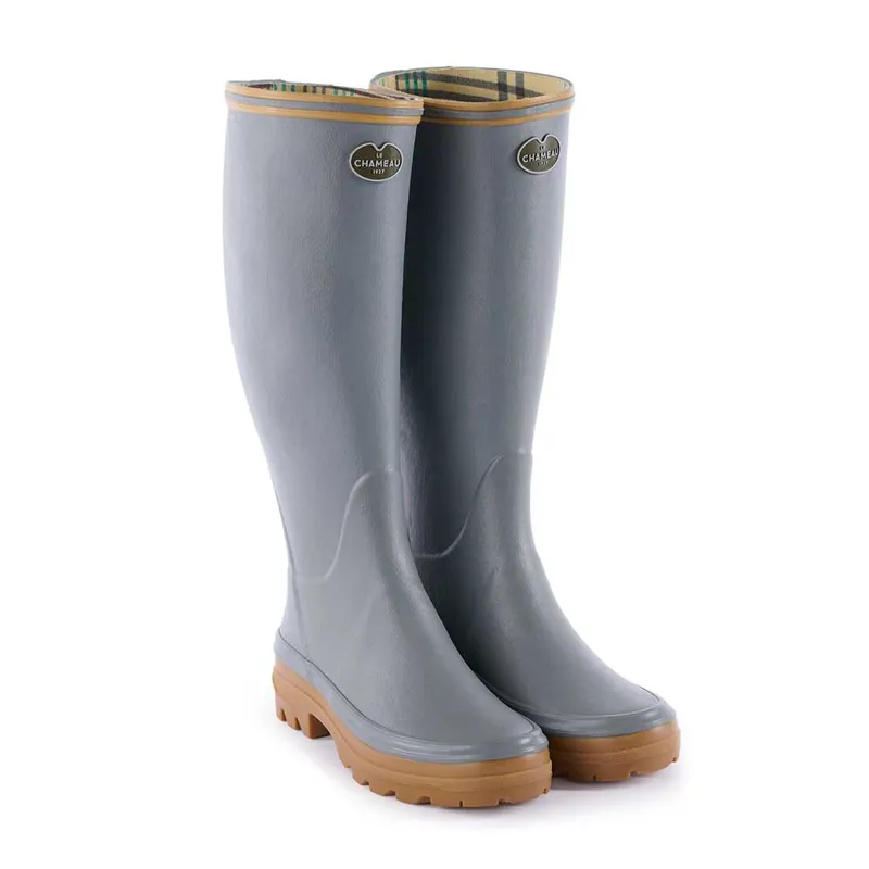 Le Chameau Ladies Grey Giverny Wellingtons