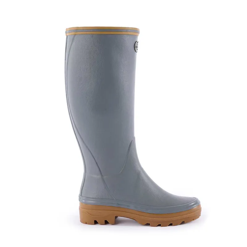Le Chameau Ladies Grey Giverny Wellingtons-1