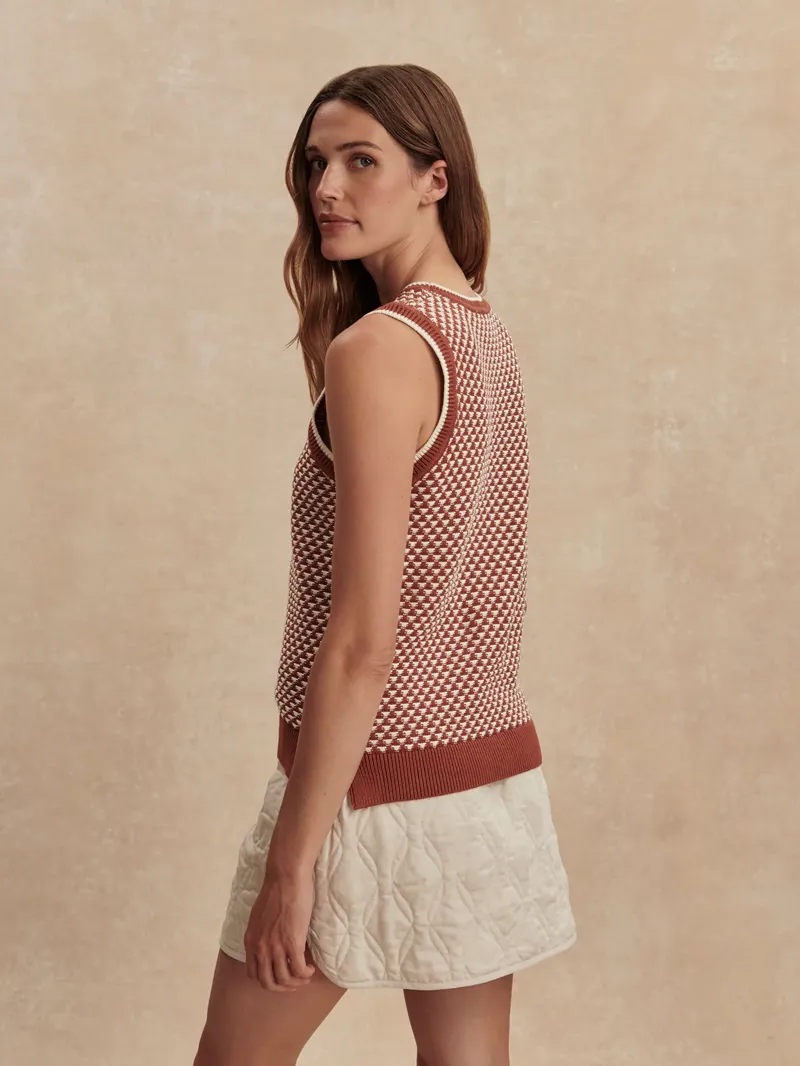 Varley Jenson Stitch Knit Tank - Maple-1