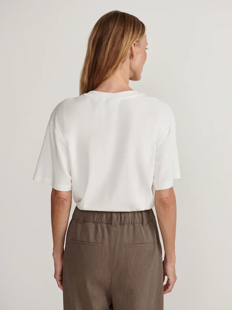 Varley Alysha Wide Leg Pant - Pine Bark Stripe-1