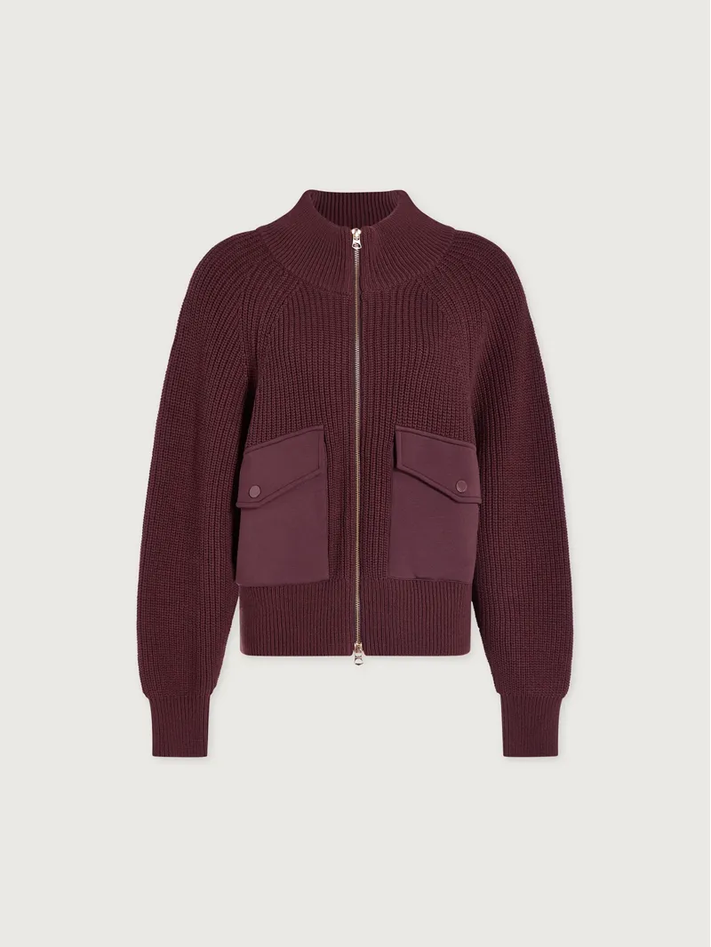 Varley Tessa Knit Jacket - Deep Mahogany-5