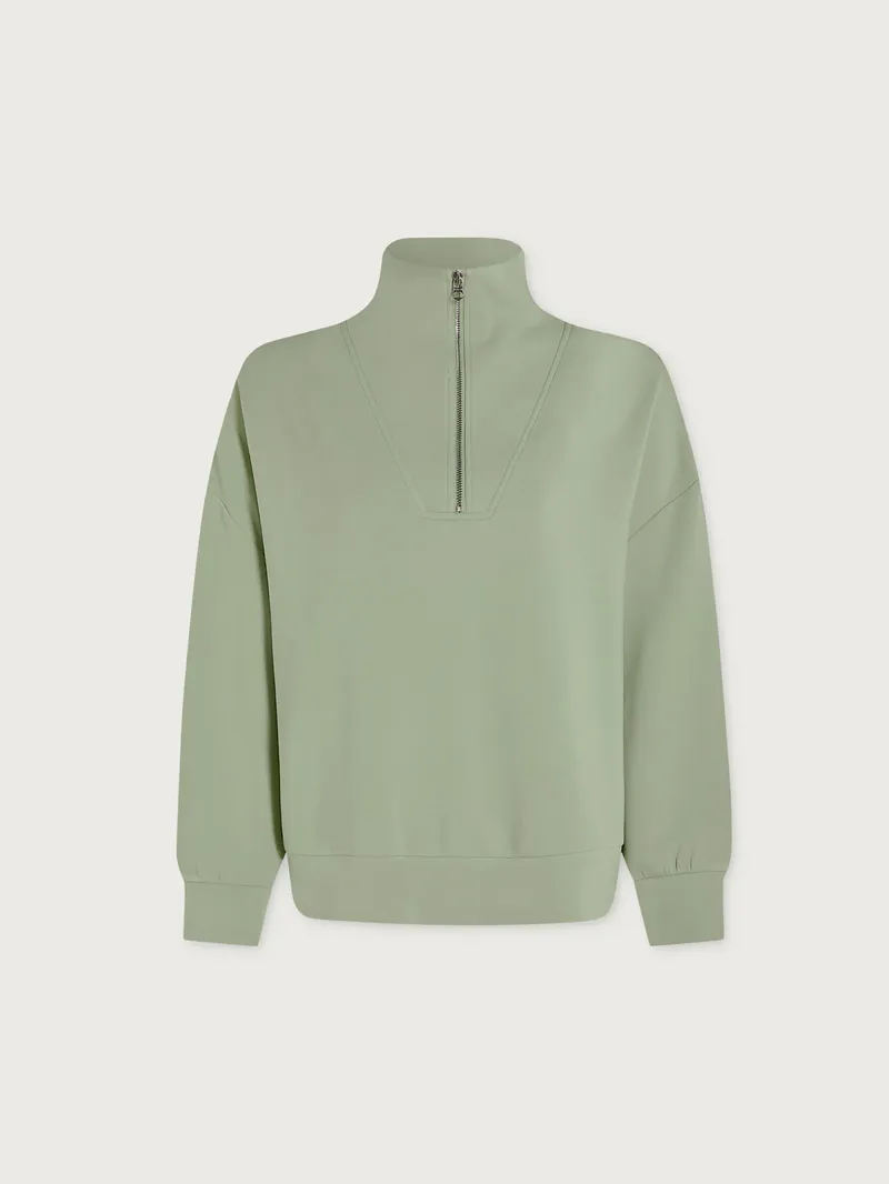 Varley Hawley Half-Zip Sweat - Snow Sage-1