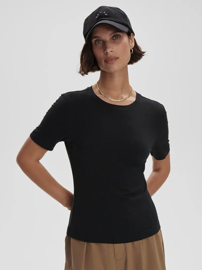 Varley Regina Fitted Tee - Black-2
