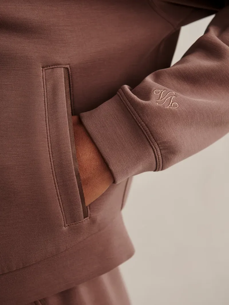 Varley Jorgie Zip-Through Hoodie - Coffee Quartz-2
