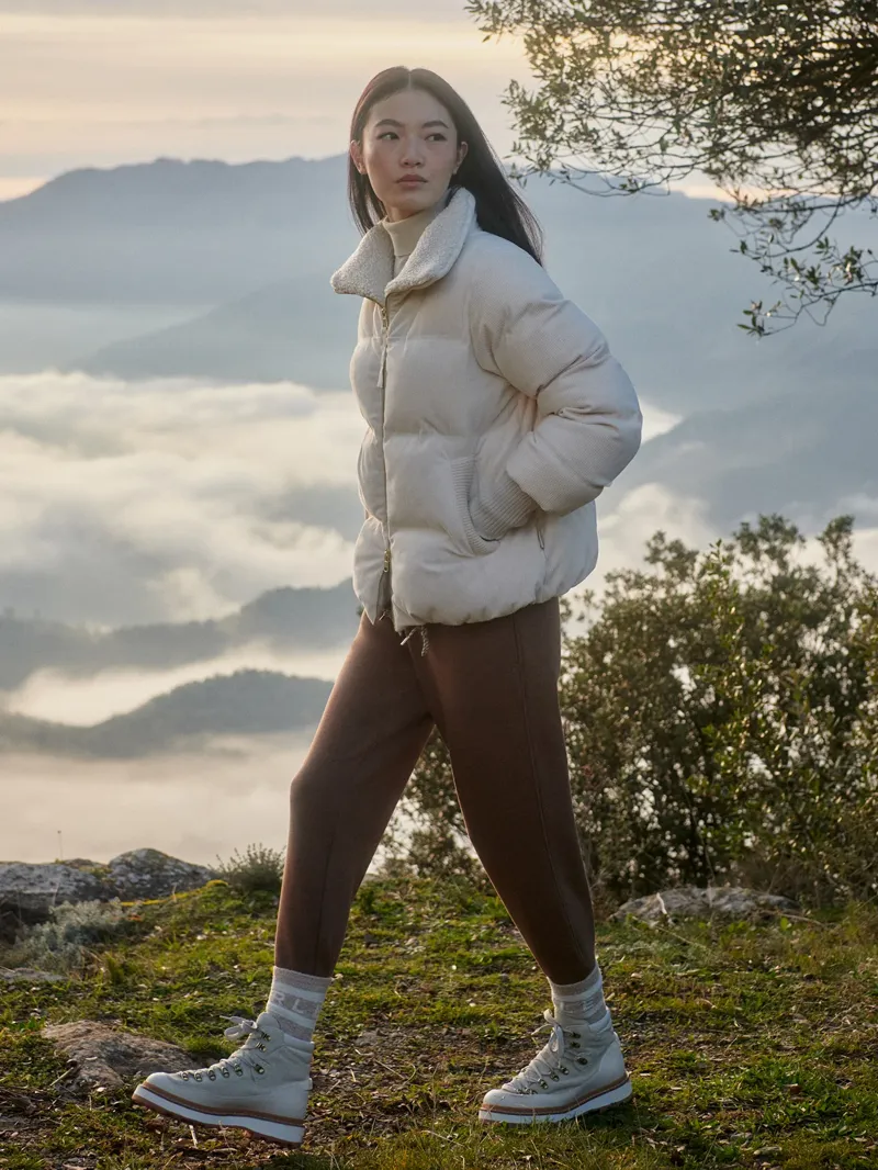 Varley Brackley Cord Puffer Jacket - Birch-1