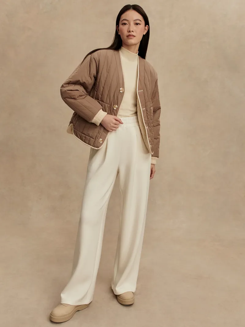 Varley Drew Reversible Jacket - Sandshell/ Ash Taupe-1