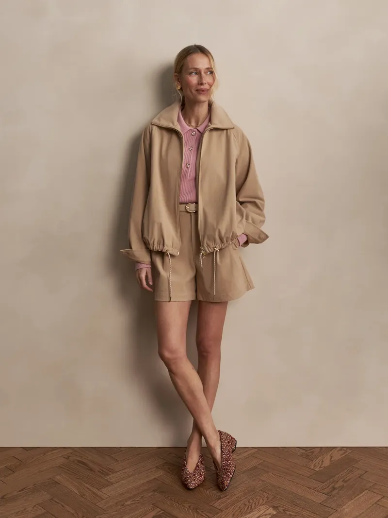 Varley Nadina Blouson Jacket - Light Taupe