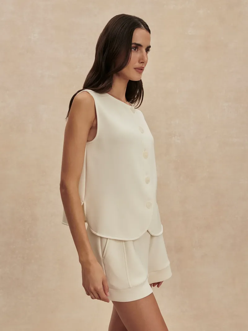 Varley Josie Button-Through Tank - Pristine-1