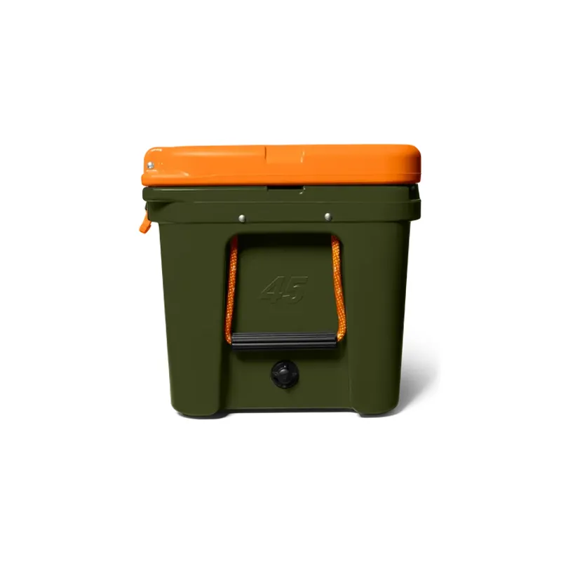 YETI Tundra Olive/King Crab Orange 45 Cool Box-3