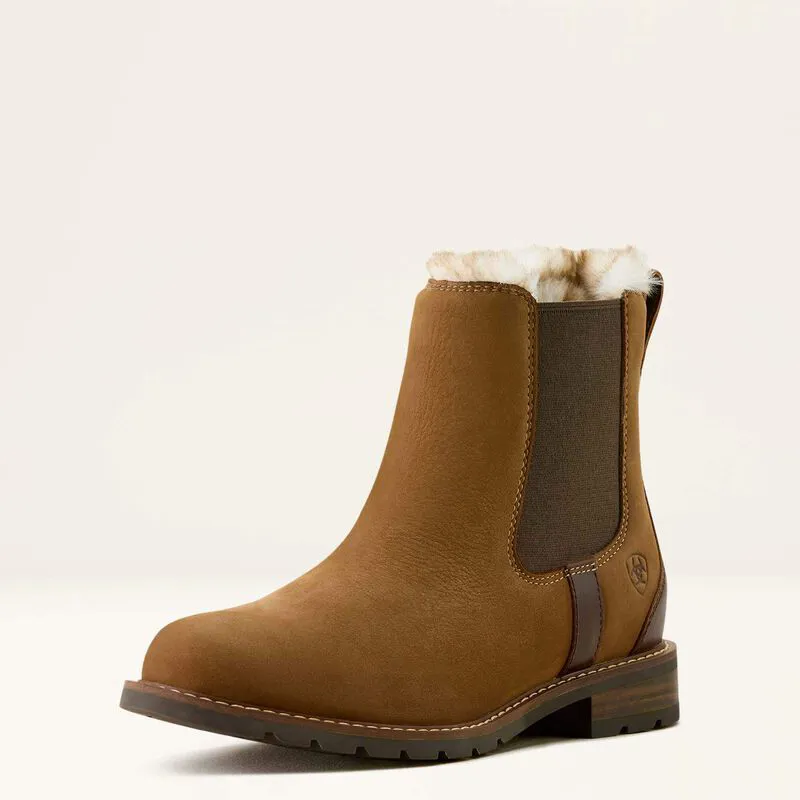 Ariat Wexford Sherpa Waterproof Chelsea Boot - Amber Brown-1