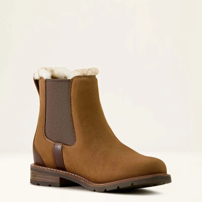 Ariat Wexford Sherpa Waterproof Chelsea Boot - Amber Brown