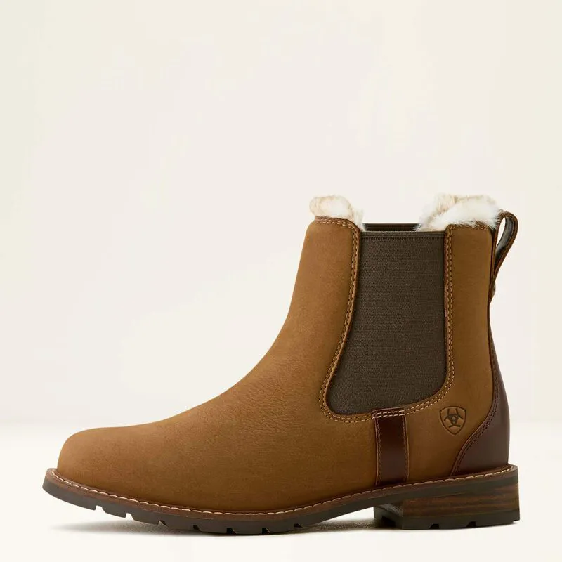Ariat Wexford Sherpa Waterproof Chelsea Boot - Amber Brown-4