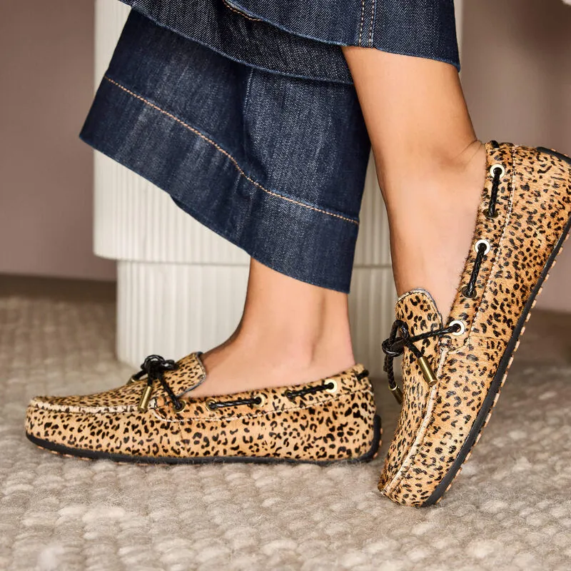 Ariat Margot Driving Moccasin - Mini Cheetah Hair On-4