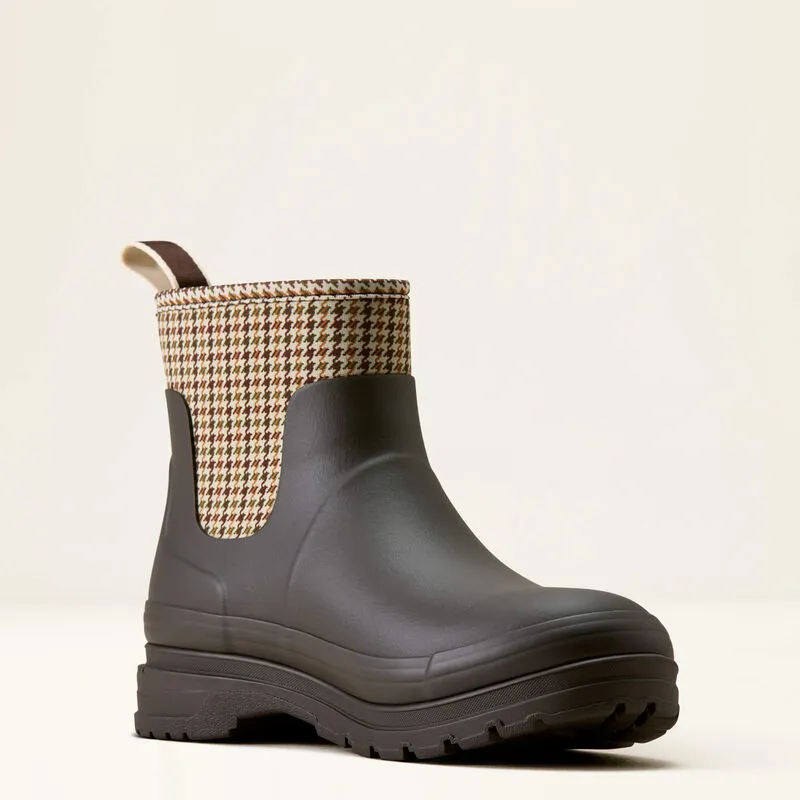 Ariat Kelmarsh Shortie Chocolate Tan Twill Rubber Boot-2