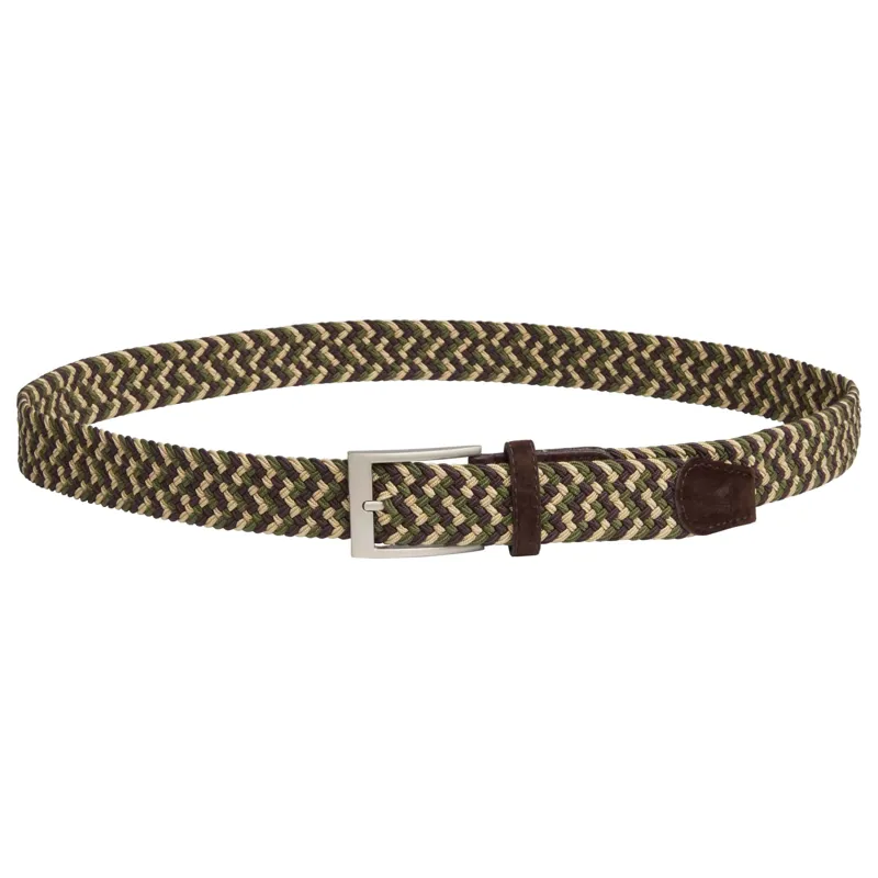 Laksen Elastic Belt - Green/Brown