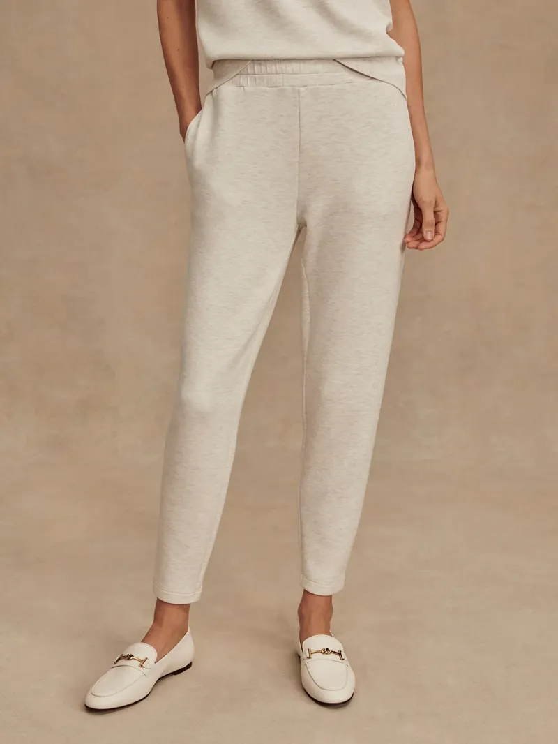 Varley The Slim Pant 27.5 - Ivory Marl