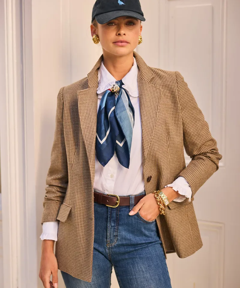 Schoffel Isla Houndstooth Tweed Blazer-1