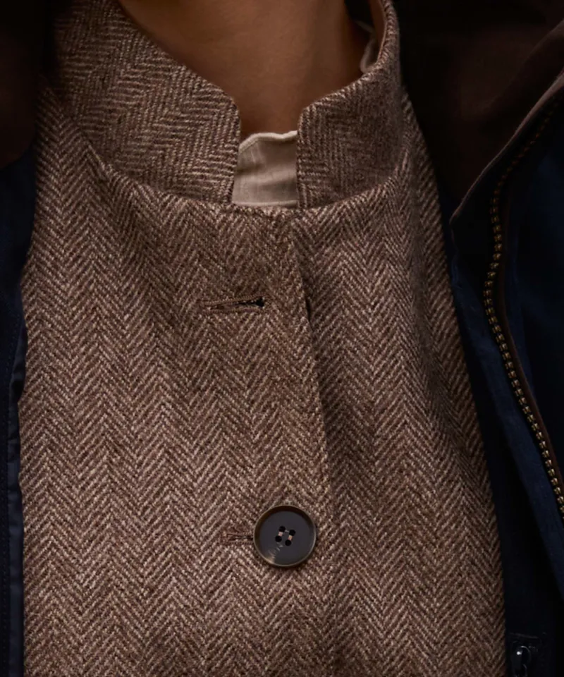 Schoffel Pennan Tweed Waistcoat - Cobblestone Herringbone Tweed-2