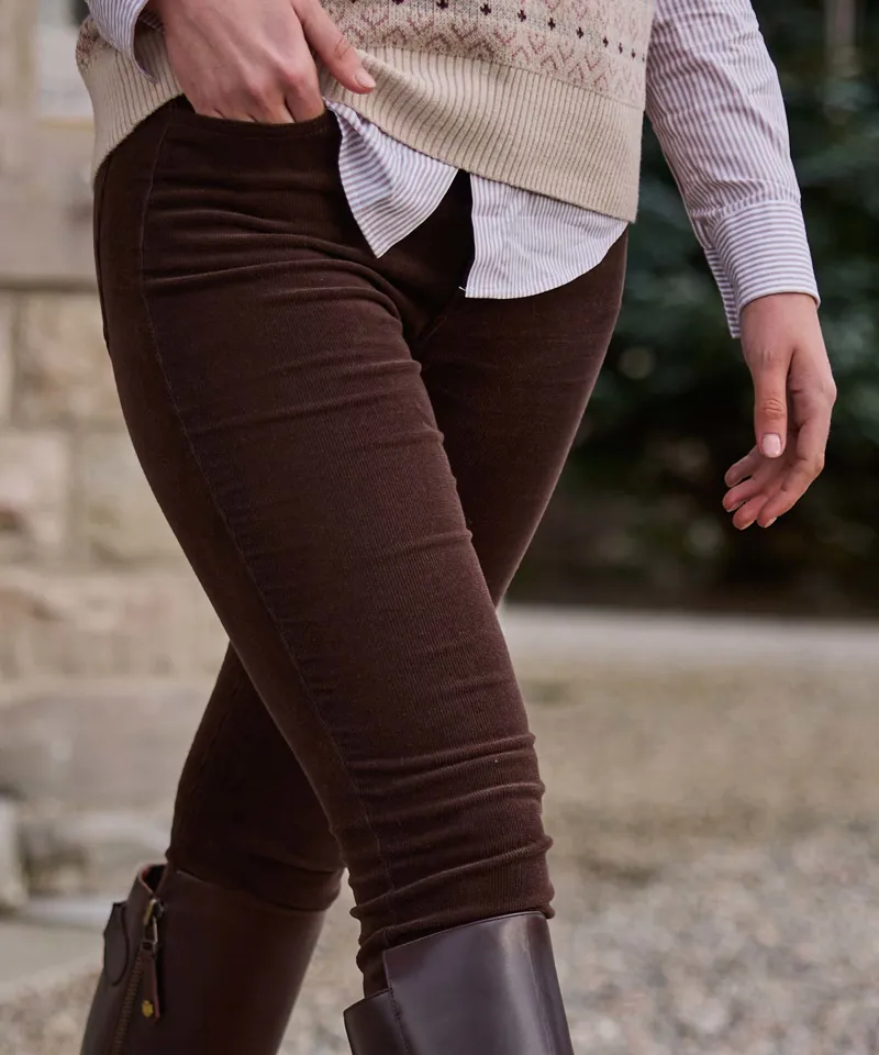 Schoffel Clover Cord Jean - Chocolate-6