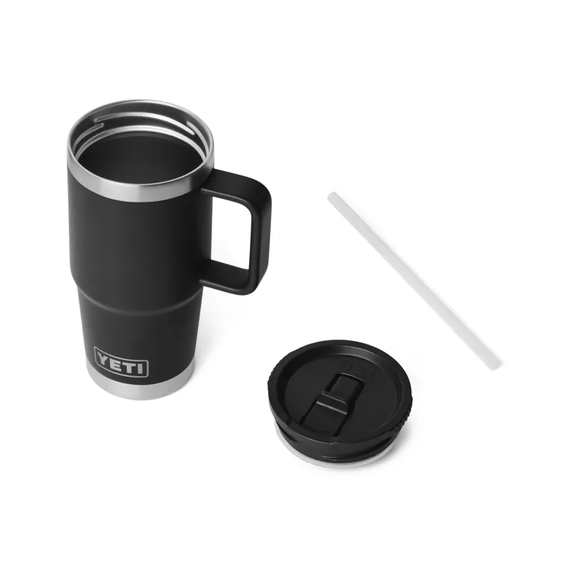 YETI Rambler 20 Oz Black Travel Straw Mug-3