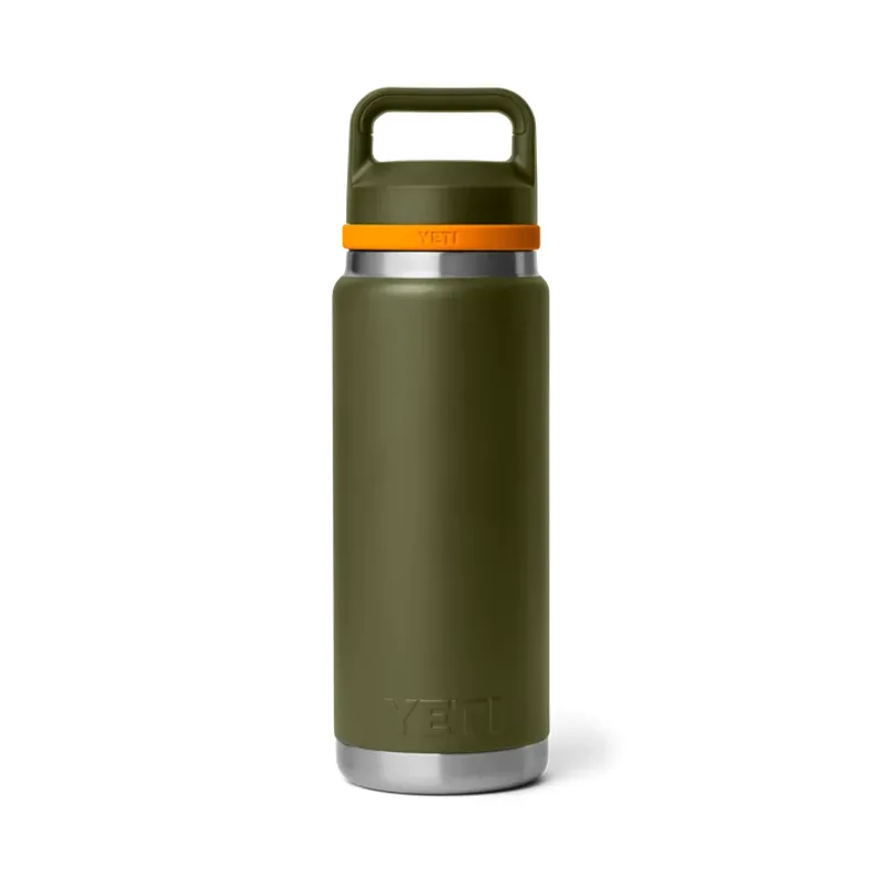 YETI Rambler 26 Oz Olive/King Crab Orange Bottle With Chug Cap-2
