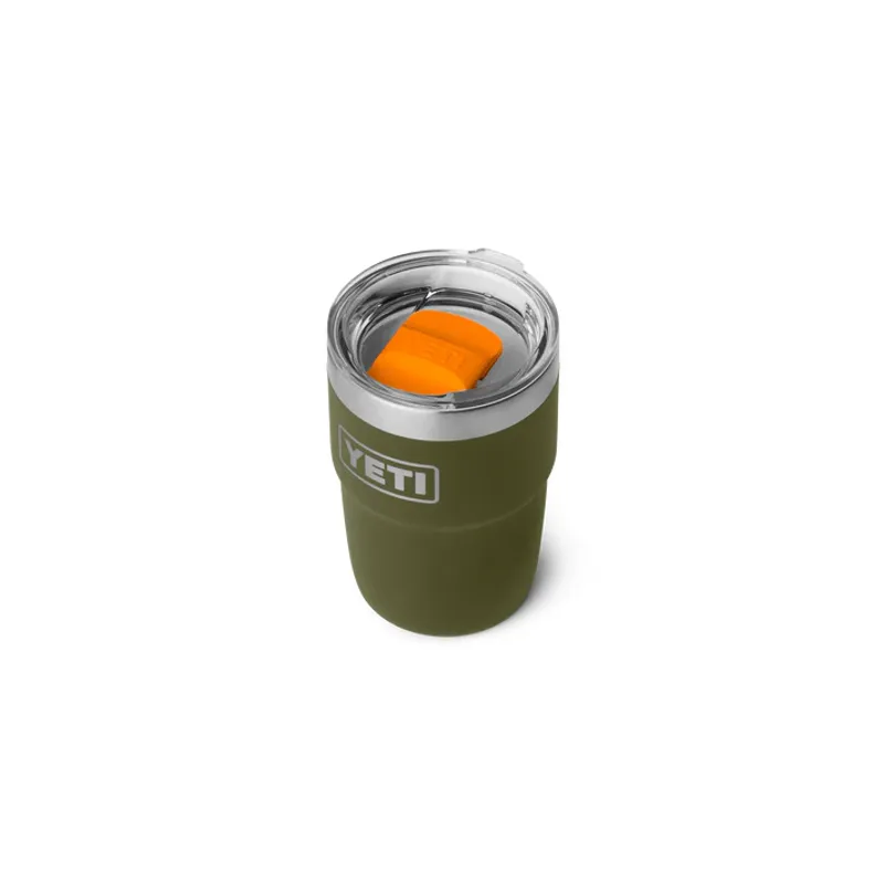 YETI Rambler 8 Oz Stackable Cup - Olive/King Crab Orange-1