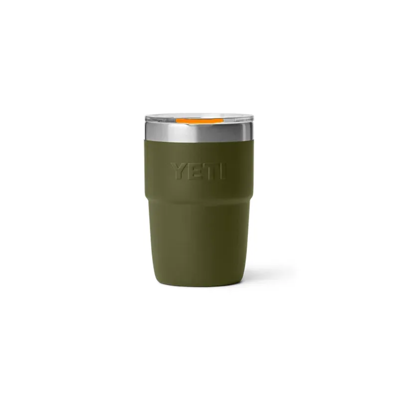 YETI Rambler 8 Oz Stackable Cup - Olive/King Crab Orange-2