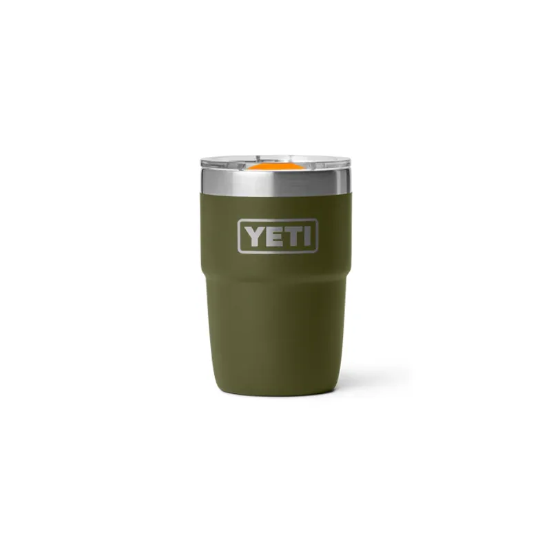 YETI Rambler 8 Oz Stackable Cup - Olive/King Crab Orange