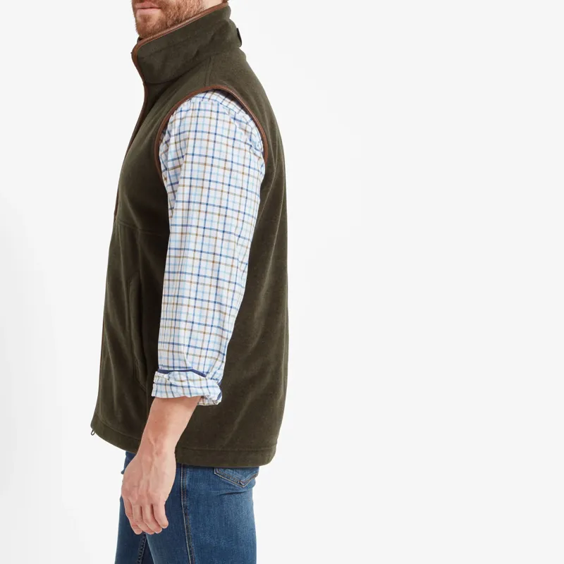 Schoffel Oakham Fleece Gilet - Dark Olive-1
