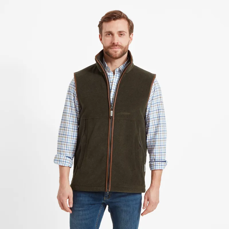 Schoffel Oakham Fleece Gilet - Dark Olive-5