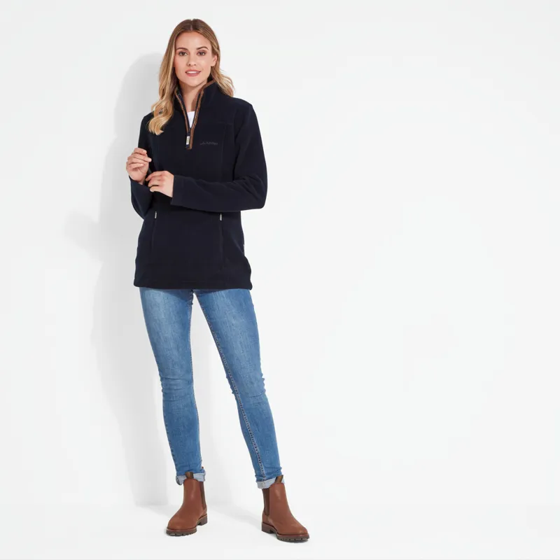 Schoffel Ladies Tilton 1/4 Zip Fleece - Navy-2
