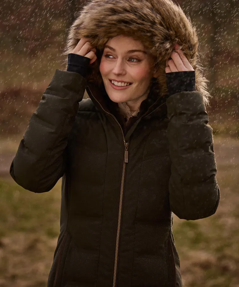Schoffel Hurlingham Waterproof Down Coat - Forest-13