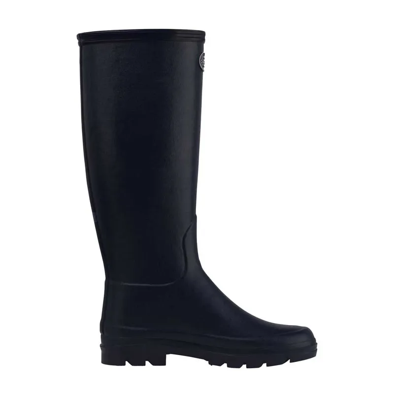 Le Chameau Ladies Iris Noir Jersey Lined Wellingtons-1