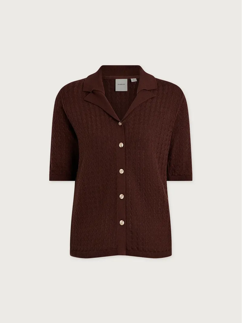 Varley Madelene Knit Shirt - Ironwood-6