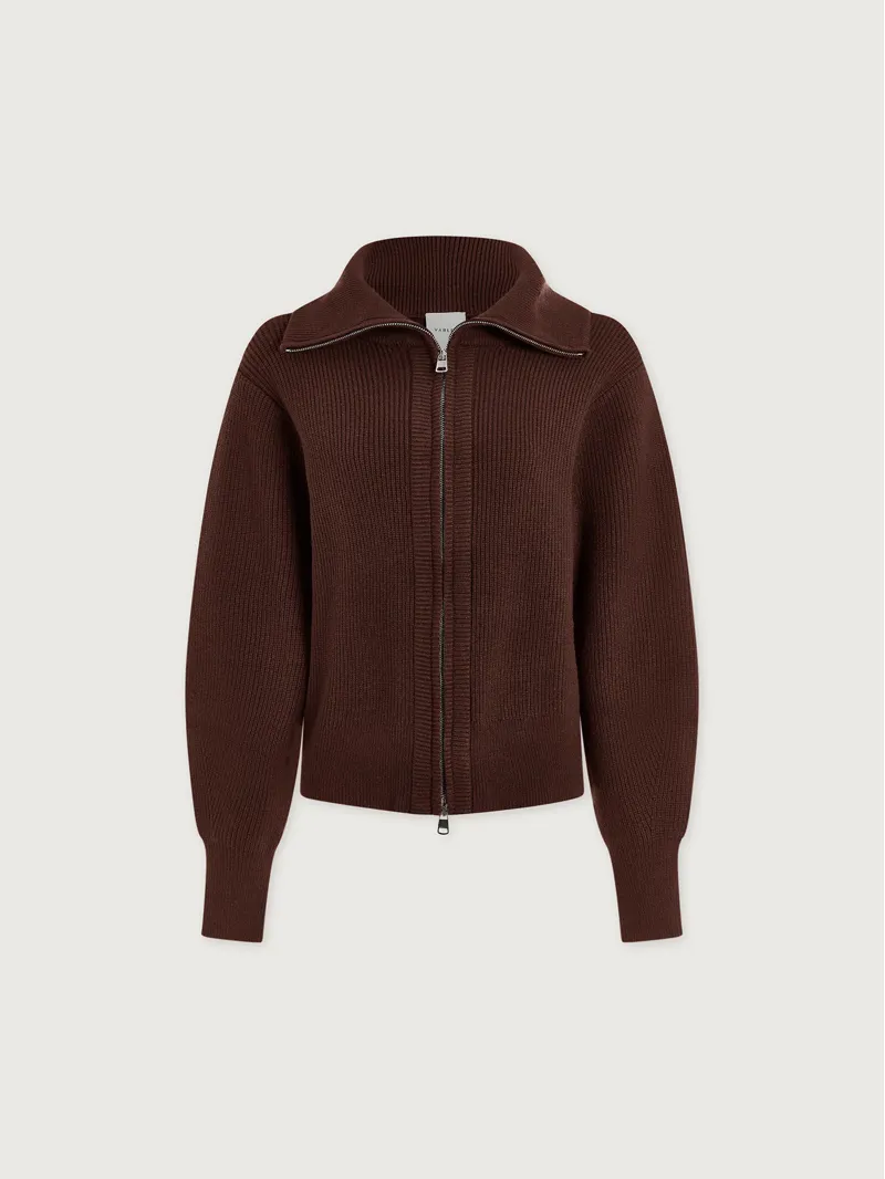 Varley Enrico Knit Jacket - Coffee Bean-1