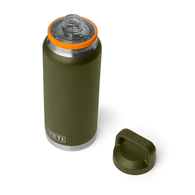 YETI Rambler 36 Oz Olive/King Crab Orange Bottle With Chug Cap-1