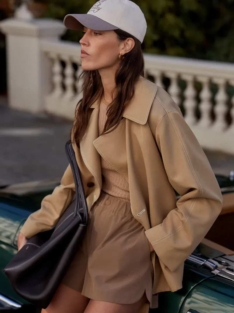 Varley Maddox Short Trench - Light Tan-1