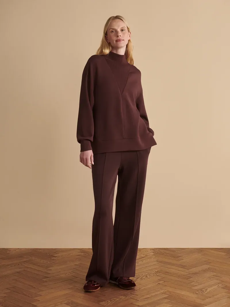 Varley The Wide Leg Pant 30 - Deep Mahogany