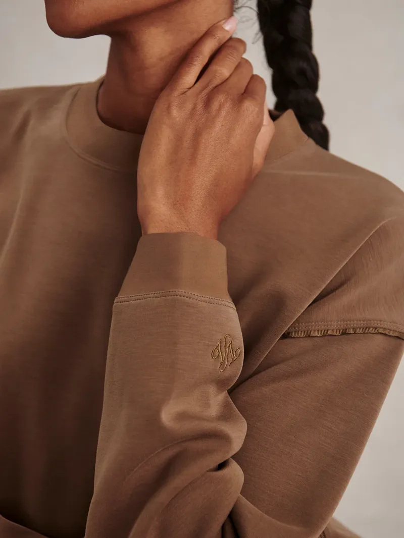 Varley Coralie Crew-Neck Sweat - Teak Olive-3