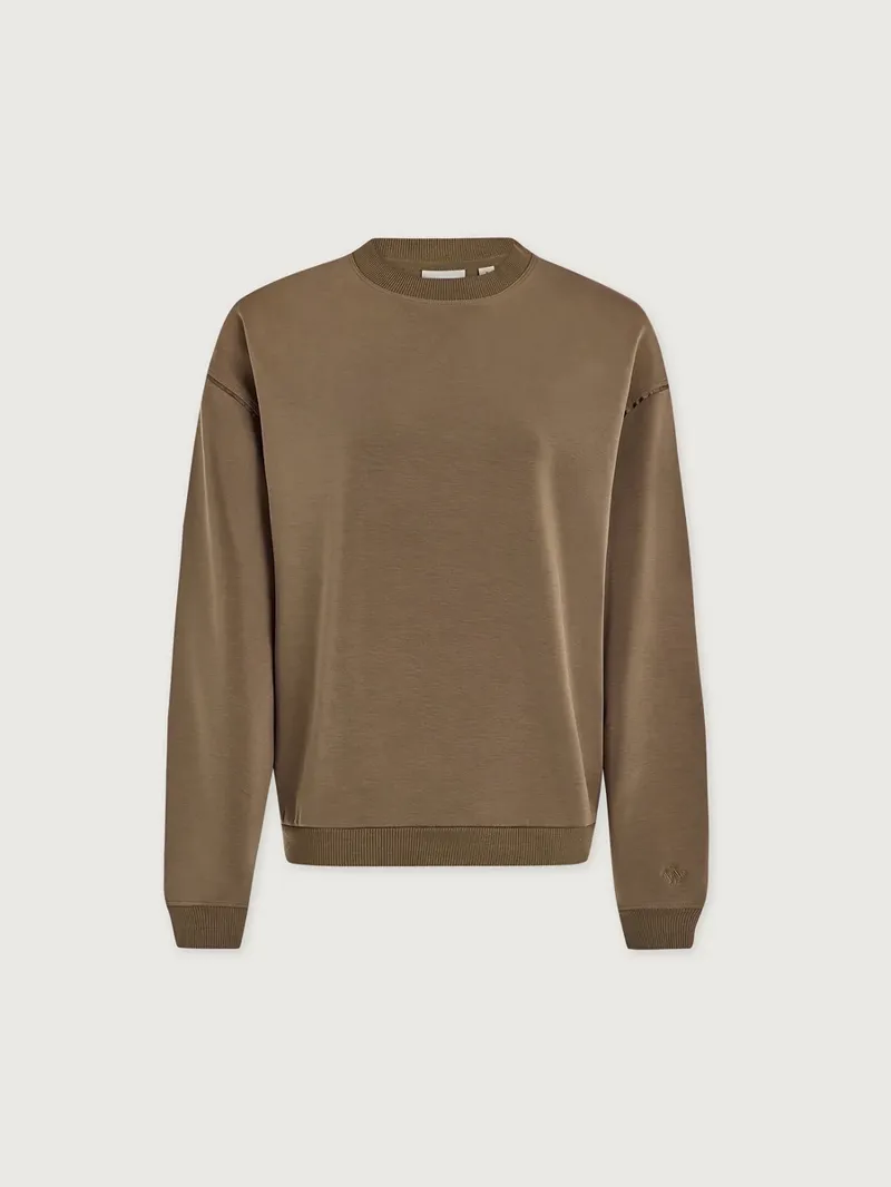 Varley Coralie Crew-Neck Sweat - Teak Olive-4