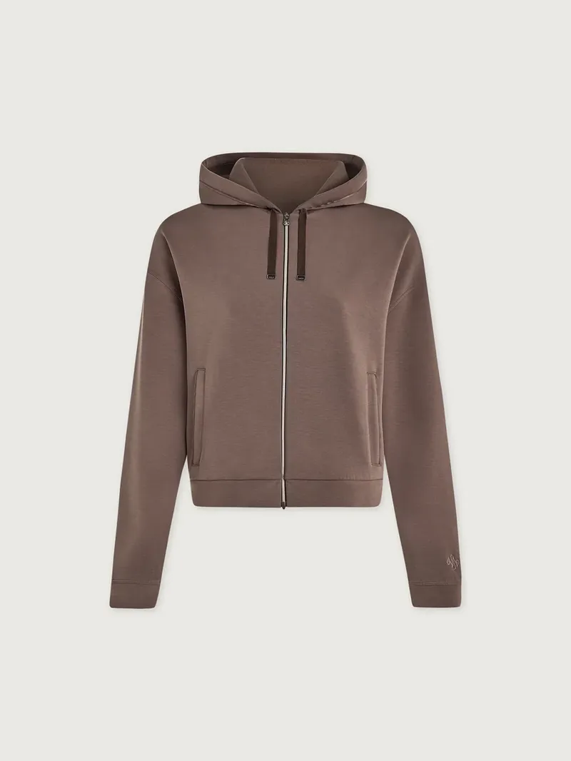 Varley Jorgie Zip-Through Hoodie - Coffee Quartz-6