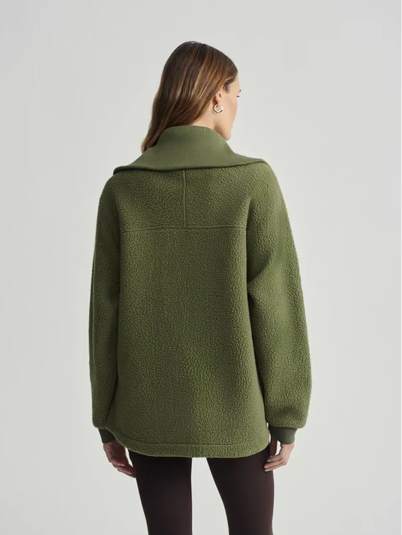 Varley Eleanor Patch Pocket Fleece - Winter Moss-2