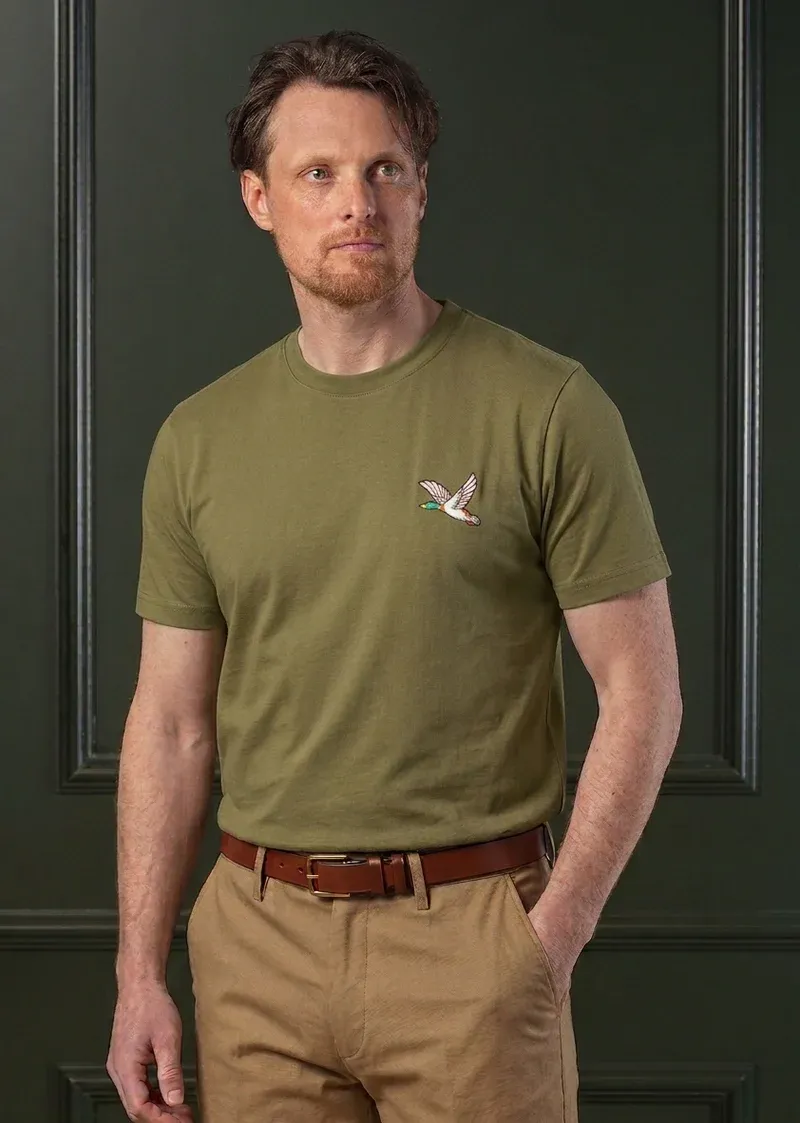 Laksen Duck Cotton T-Shirt - Olive-1