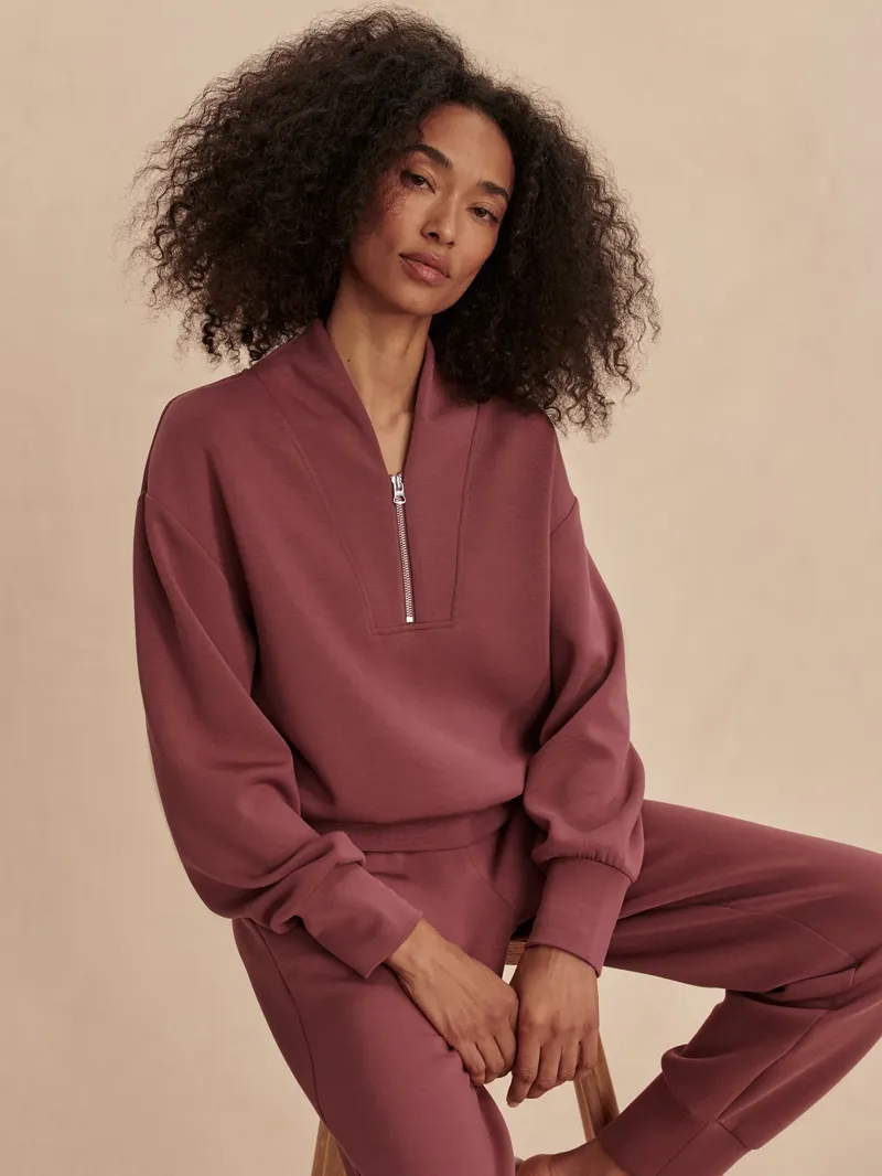 Varley Davidson Sweat - Wild Rhubarb-3