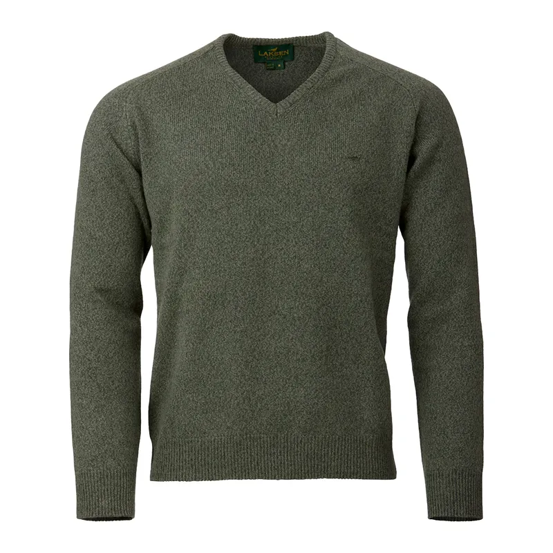 Laksen Trent V-Neck Jumper - Forest