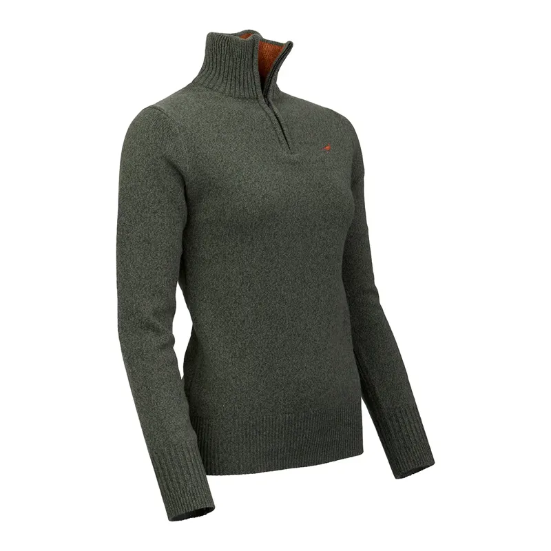 Laksen Ladies Tyne Zip Neck - Forest-2